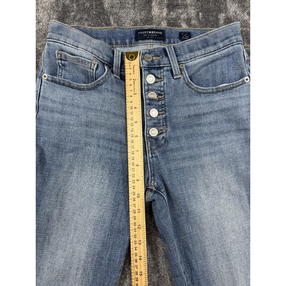 Lucky Brand Bridgette High Rise Ankle Skinny Jeans Button Fly Light Wash 8/29 - Picture 3 of 13